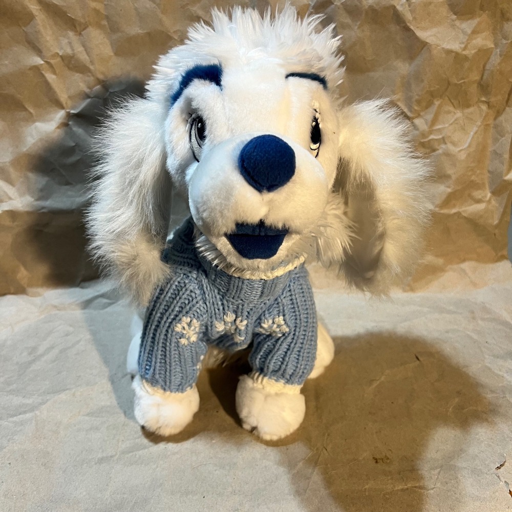 Lady And The Tramp Walt Disney Store Snowflake Pals Lady Plush 12" White Silver